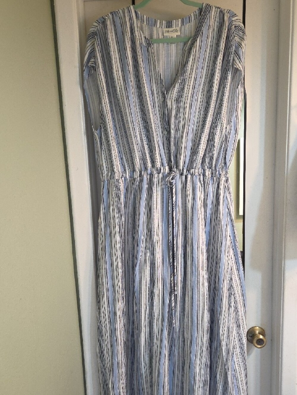 Kate and Lily Striped Maxi Dress 1X